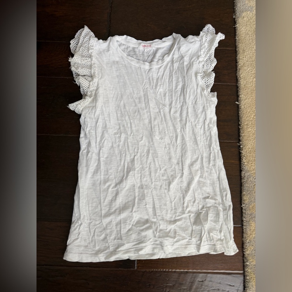 Goldie White Short Sleeve Top
